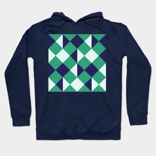 Rhombus combination Hoodie by LaBelleMaison